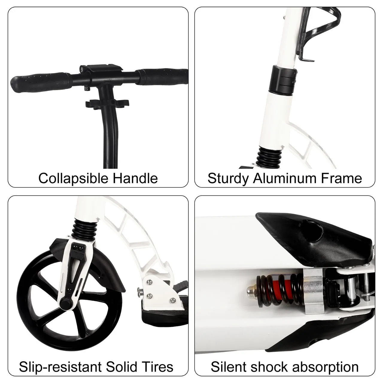 A301 Adult Kick Scooter with Large Folding Wheel Design - Convenient strolling for Adults