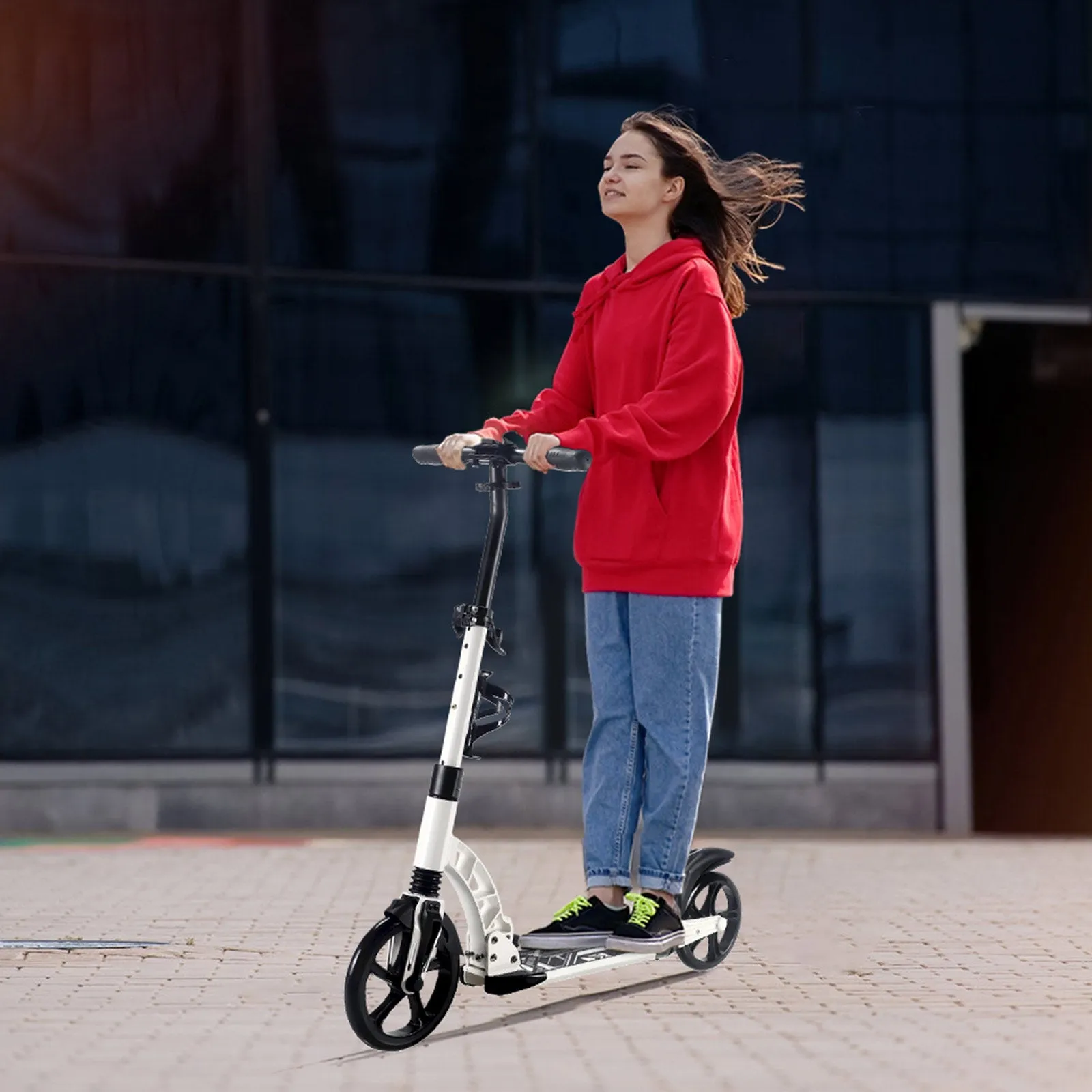 A301 Adult Kick Scooter with Large Folding Wheel Design - Convenient strolling for Adults