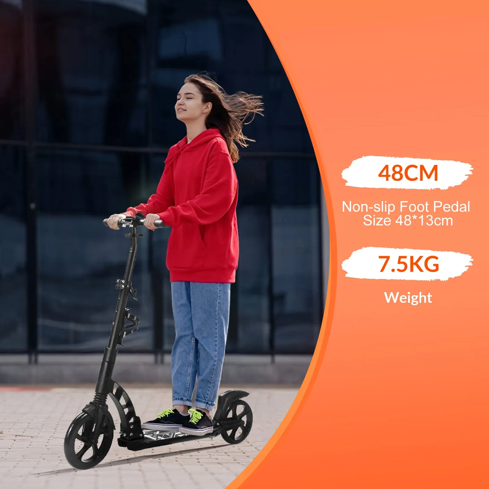 A301 Adult Kick Scooter with Large Folding Wheel Design - Convenient strolling for Adults