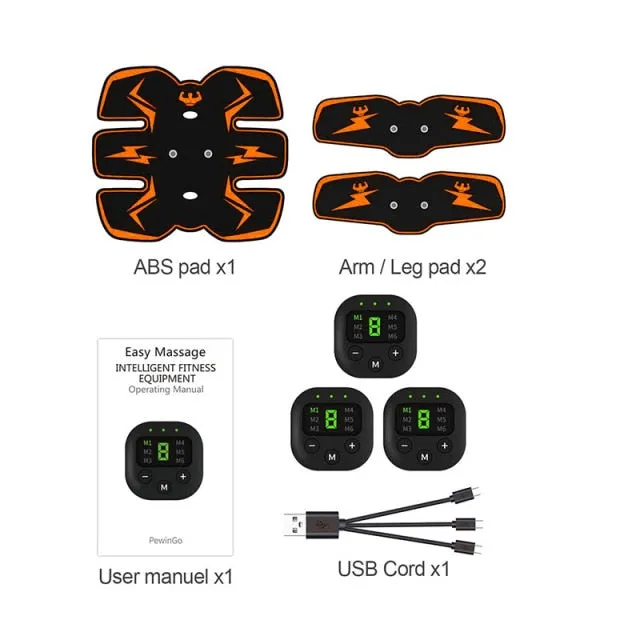 Abdominal Muscle Stimulator Trainer EMS Abs Wireless Leg Arm Belly Exercise Electric Simulators Massage Press Workout Home Gym