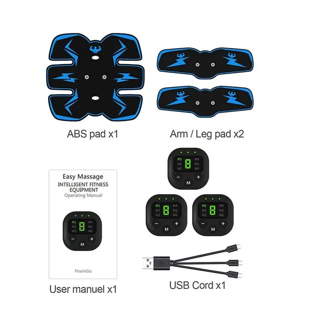 Abdominal Muscle Stimulator Trainer EMS Abs Wireless Leg Arm Belly Exercise Electric Simulators Massage Press Workout Home Gym
