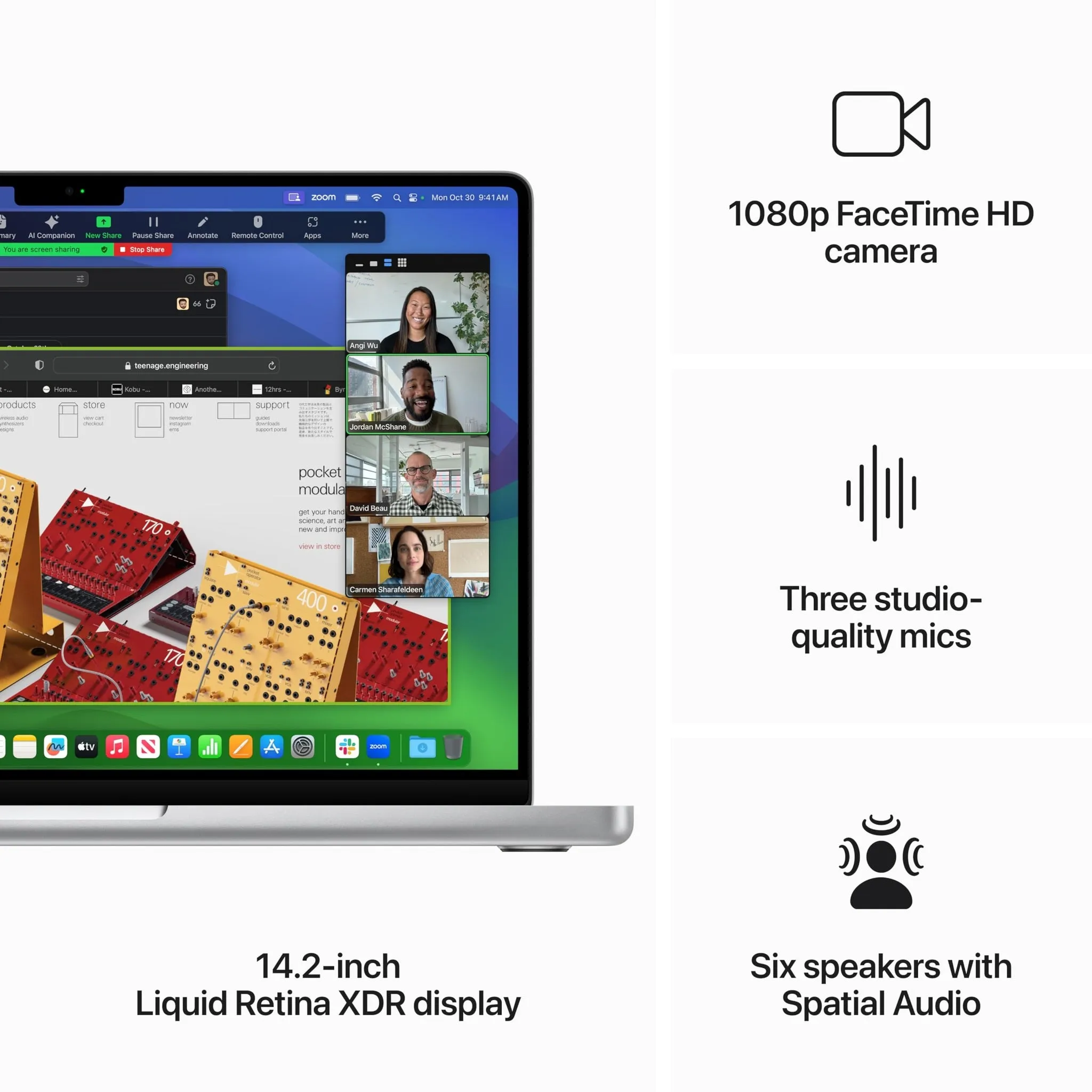 Apple 2023 MacBook Pro Laptop M3 Pro chip with 12‑core CPU, 18‑core GPU: 14.2-inch Liquid Retina XDR Display, 18GB Unified Memory, 1TB SSD Storage. Works with iPhone/iPad; Silver