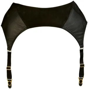 Ava Leather & Suede Suspender Belt