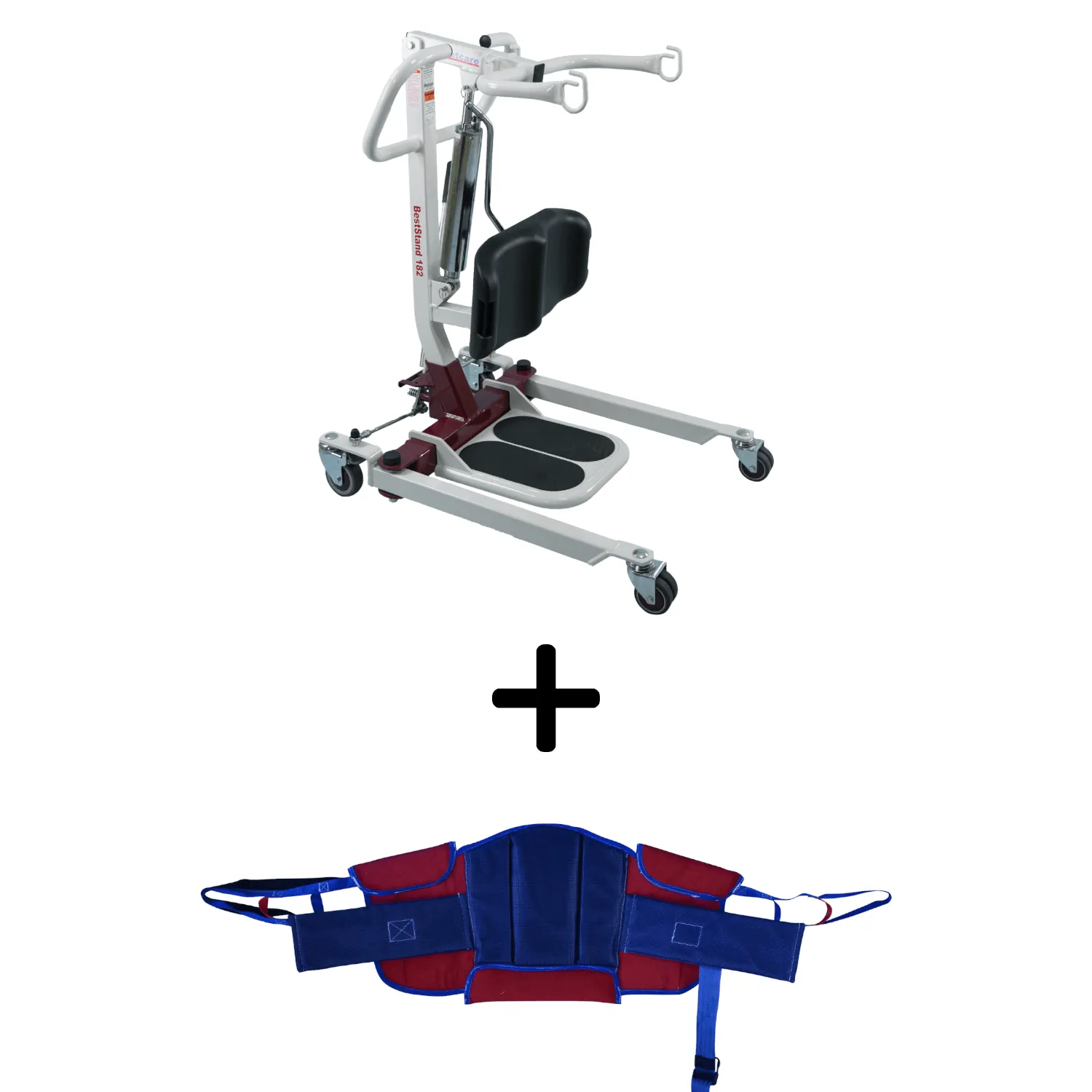 Bestcare SA182H Affordable Compact Hydraulic Stand Assist (Sit-to-Stand) Patient Lift 400lb