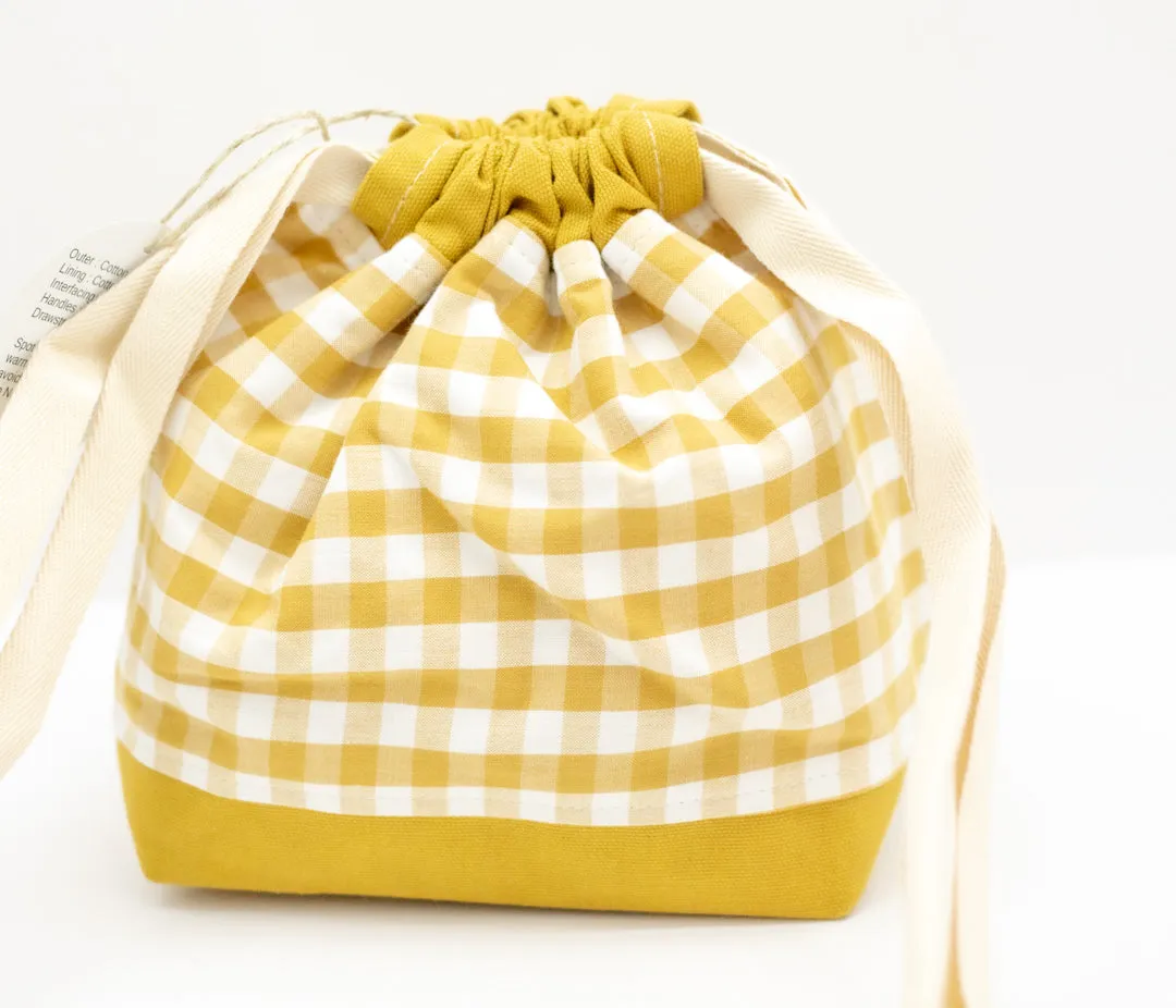 Brilliant Basics Drawstring - Mustard Gingham