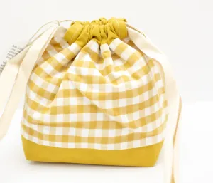 Brilliant Basics Drawstring - Mustard Gingham