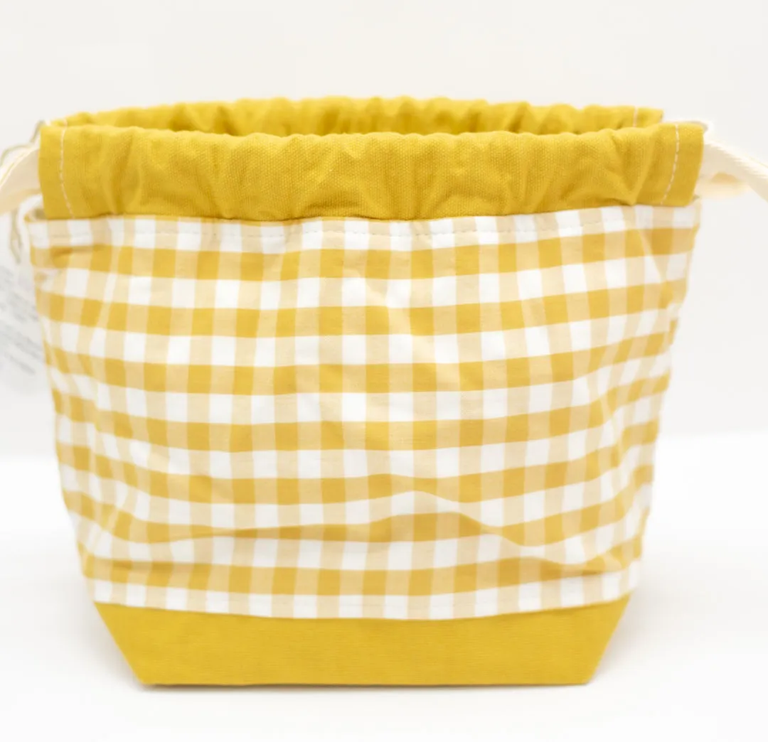 Brilliant Basics Drawstring - Mustard Gingham