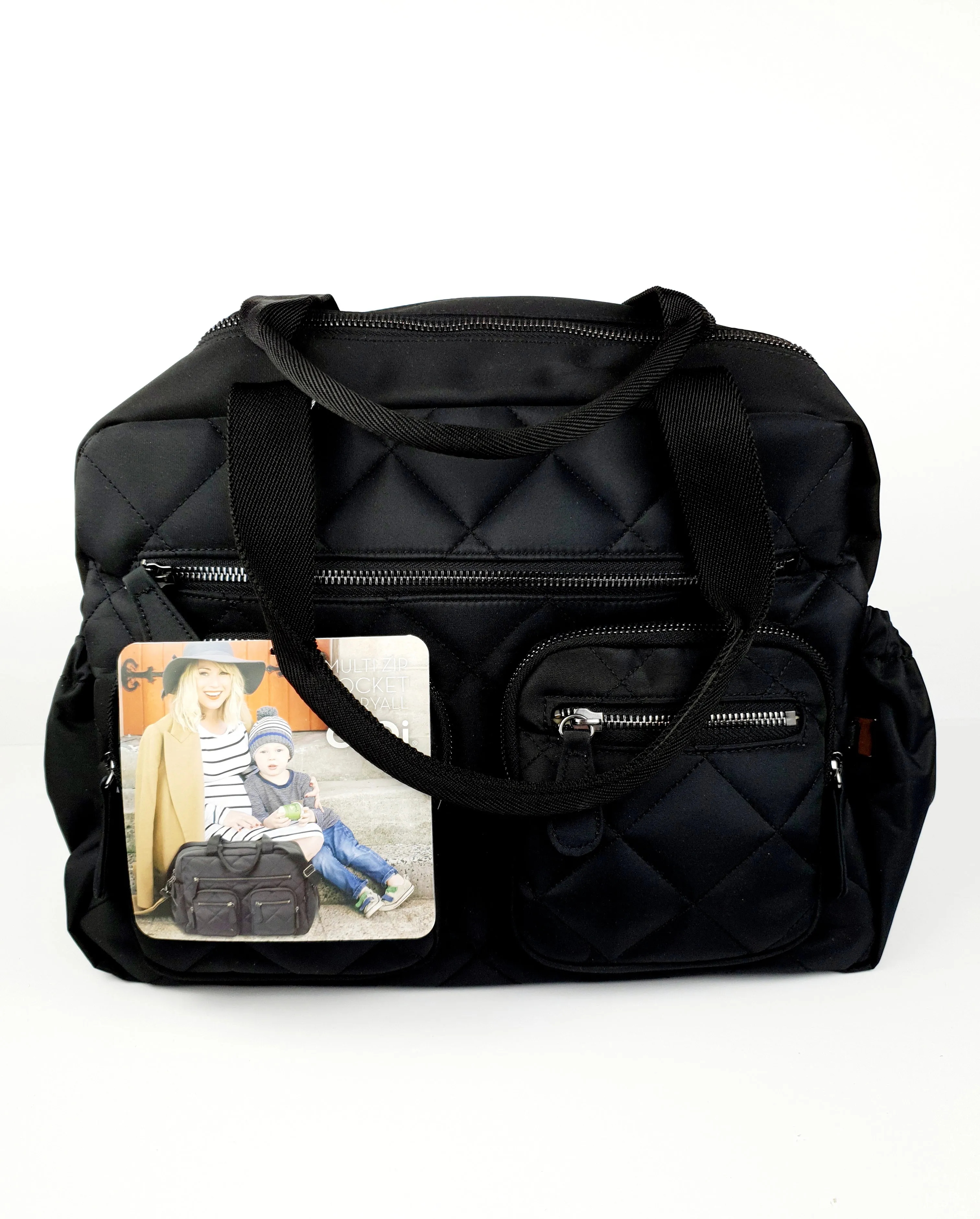 Carry All Nappy Bag - Black Diamond Quilt
