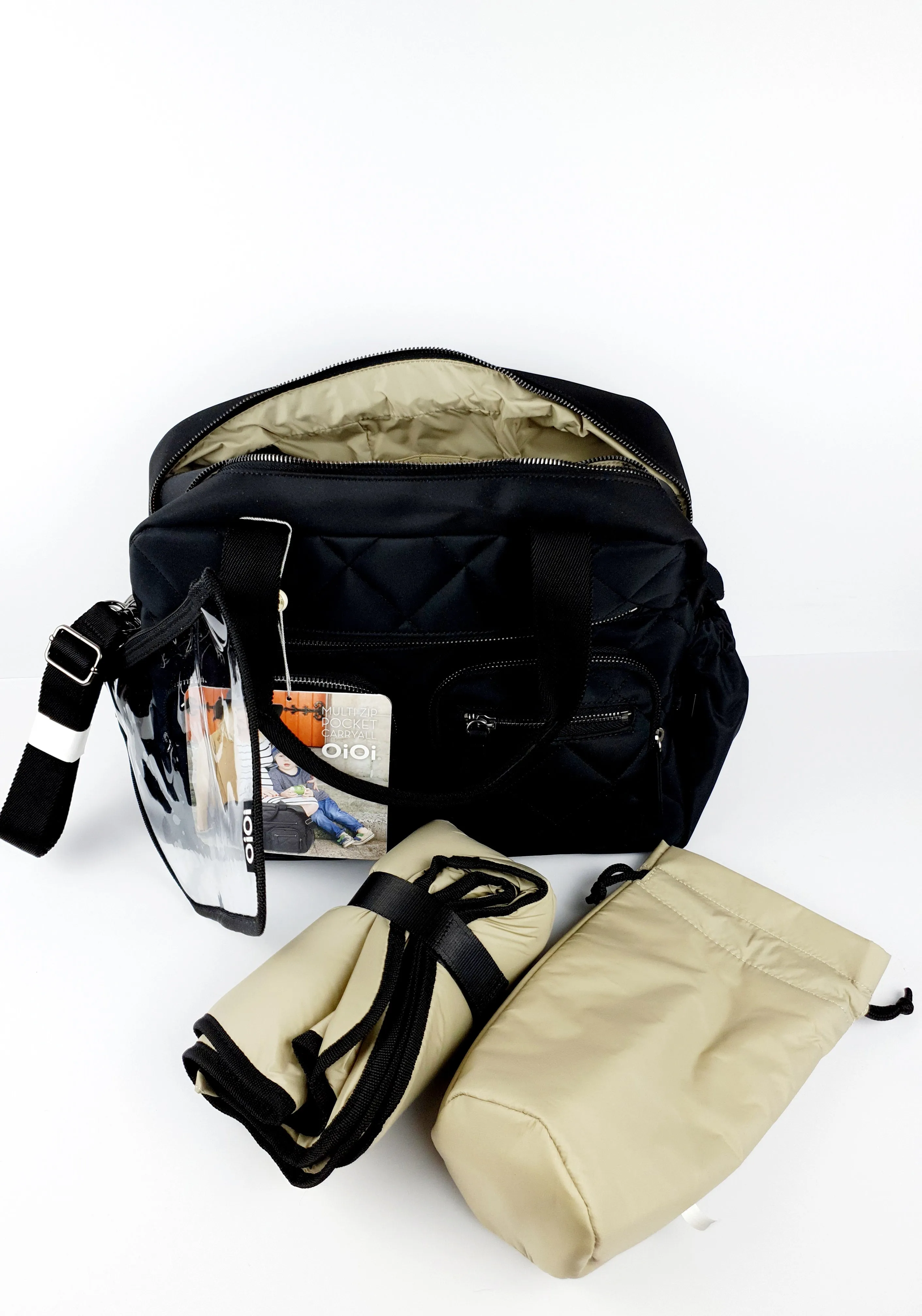 Carry All Nappy Bag - Black Diamond Quilt