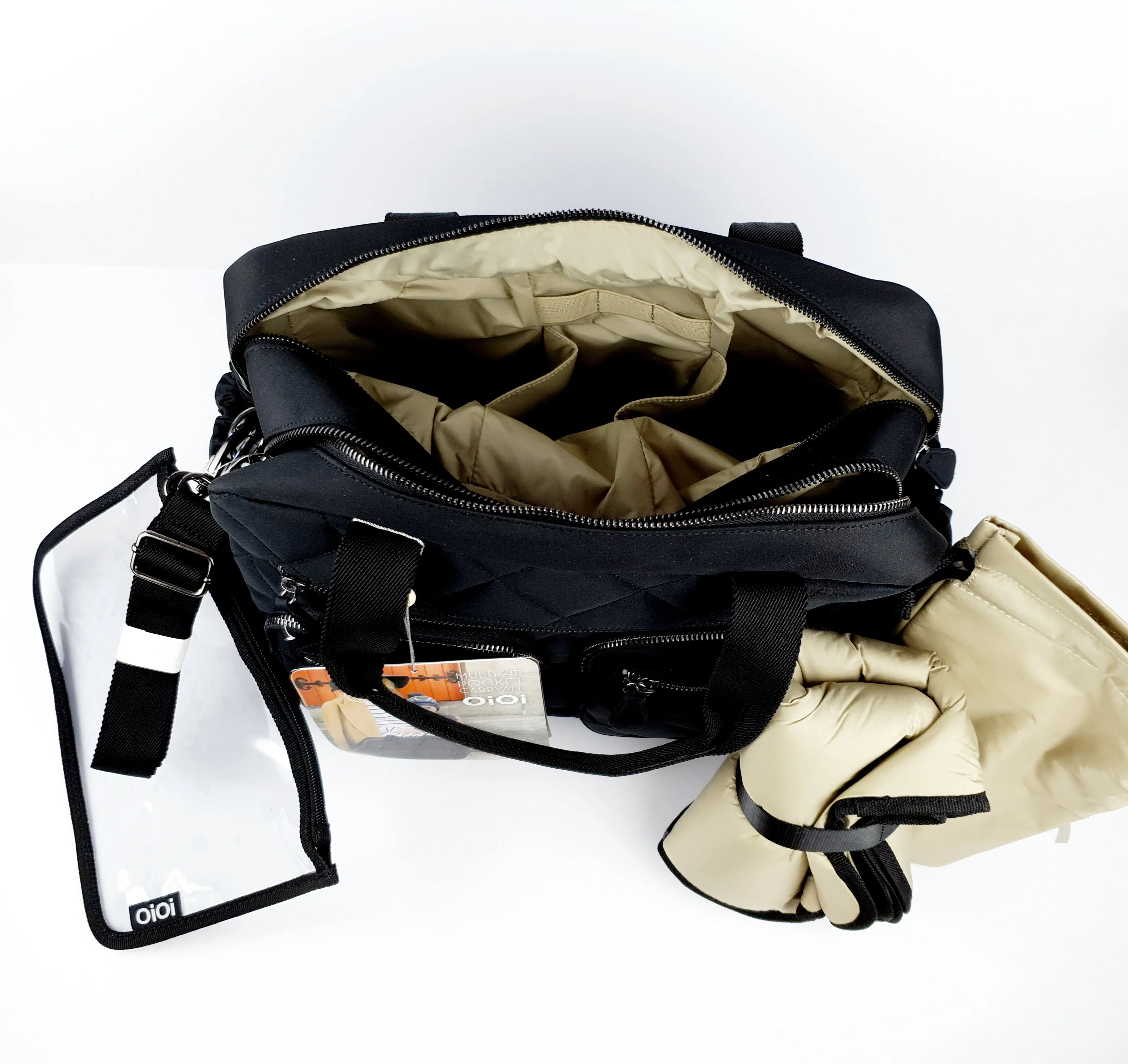 Carry All Nappy Bag - Black Diamond Quilt