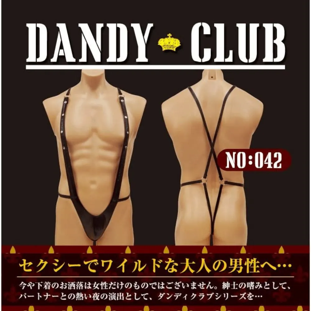 DANDY CLUB 42 夜店狂野舞男仿皮革連身內褲