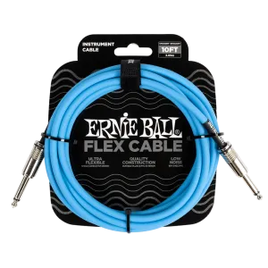 Ernie Ball (P06412) 10ft Flex Instrument Cable Blue