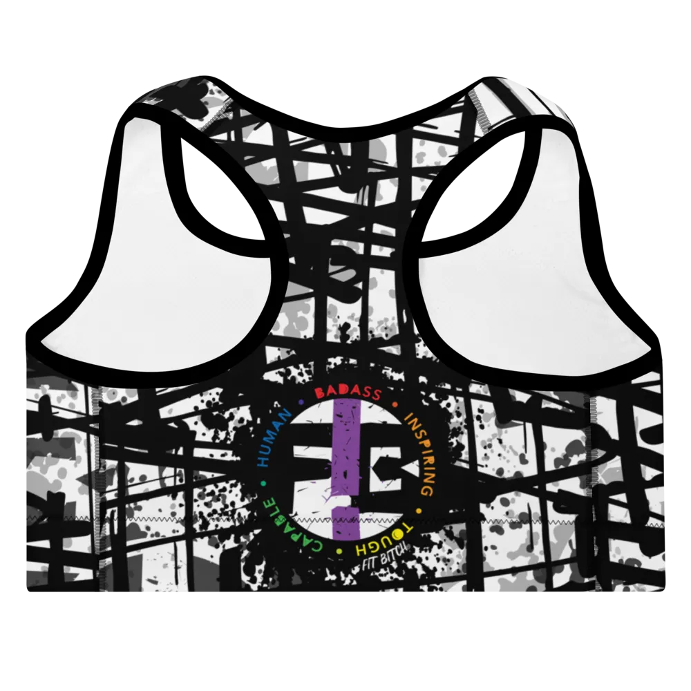 Fit Bitch - Sports Bra - Criss Cross Rainbow