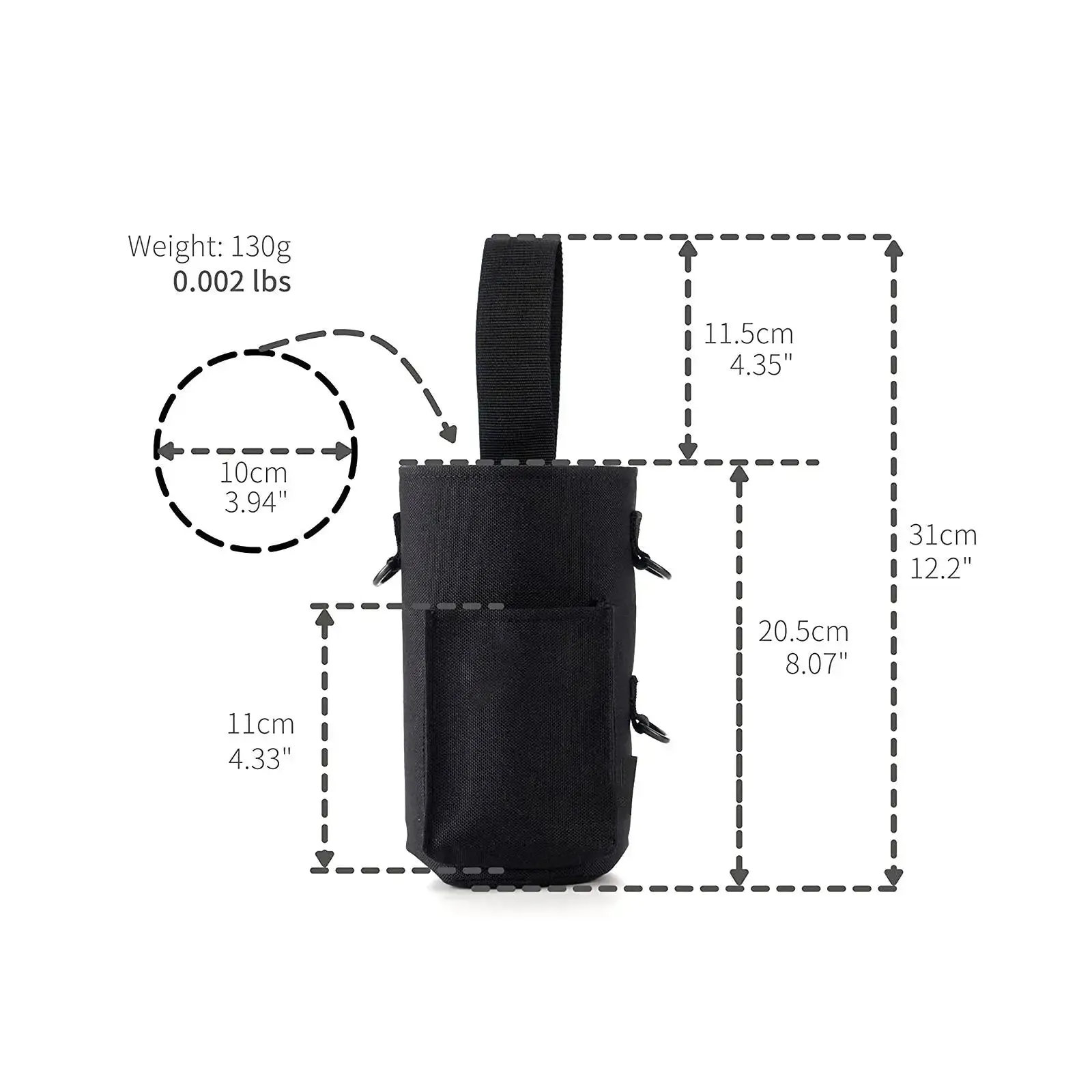 Gym Magnetic Bag Shoulder Bag Water Bottle Bag for Sports Traveling Gym,Portable Gym Pouch Workout Bag Attachment