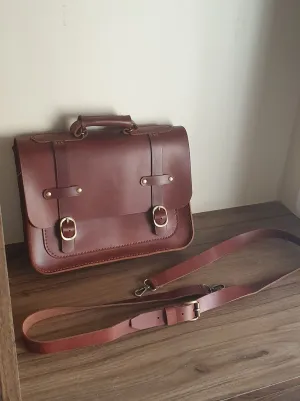 Handmade fullgrain leather briefcase