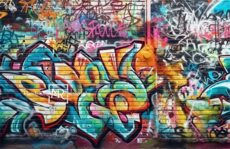 Kate Urban Graffiti Wall Backdrop Designed by Mandy Ringe Photography