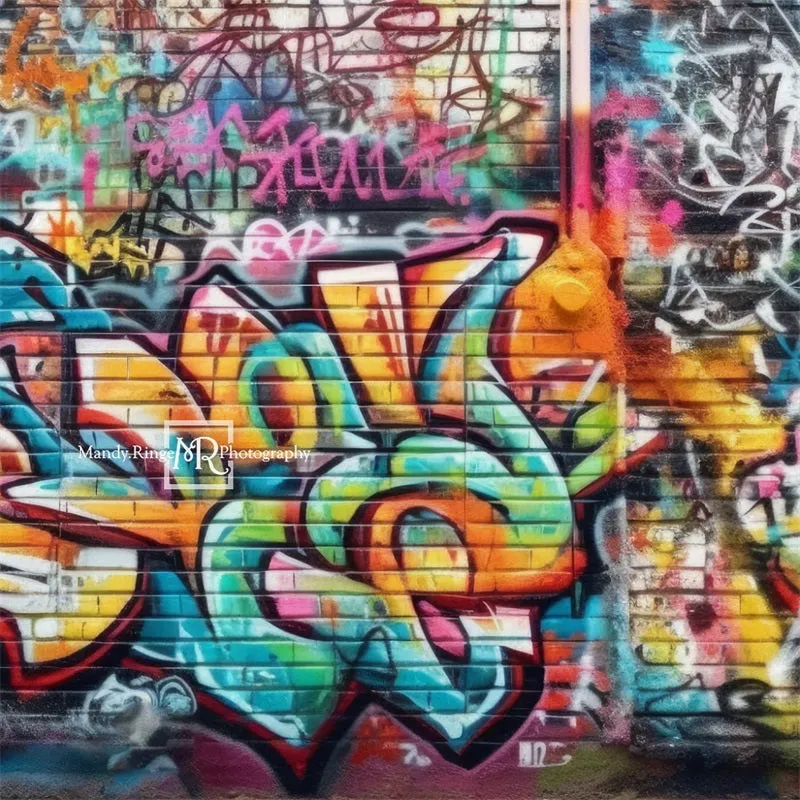 Kate Urban Graffiti Wall Backdrop Designed by Mandy Ringe Photography