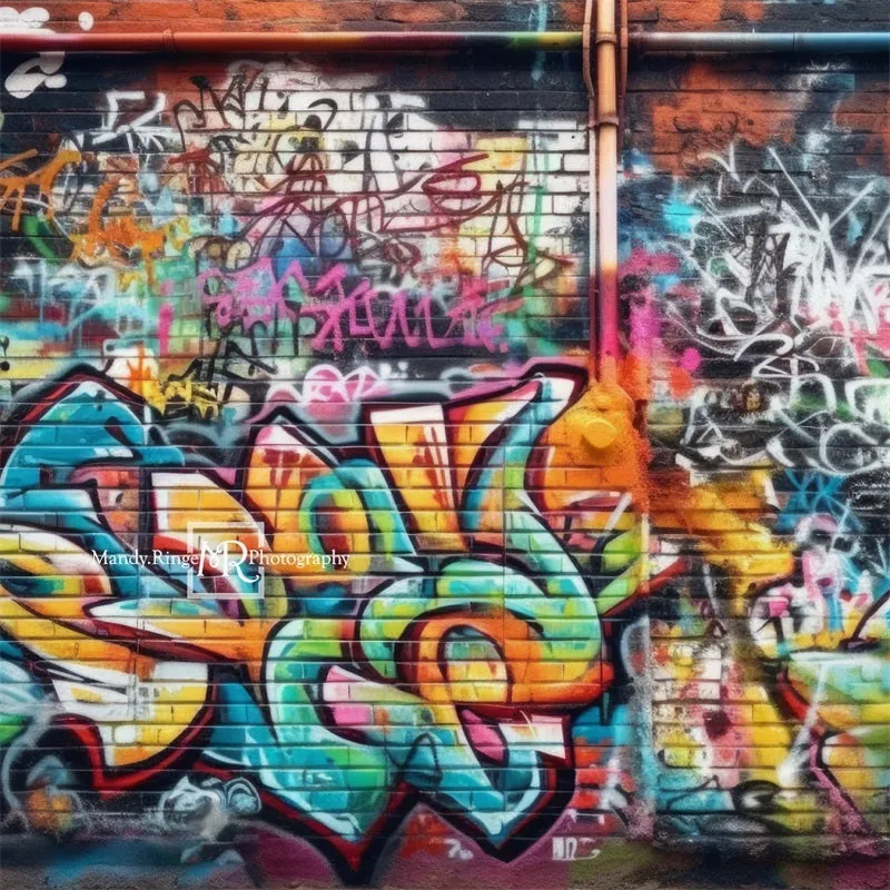 Kate Urban Graffiti Wall Backdrop Designed by Mandy Ringe Photography