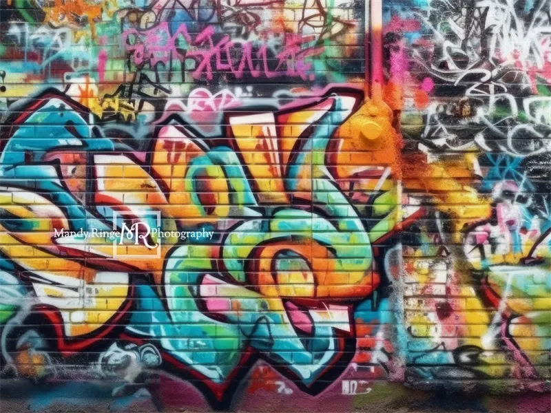 Kate Urban Graffiti Wall Backdrop Designed by Mandy Ringe Photography