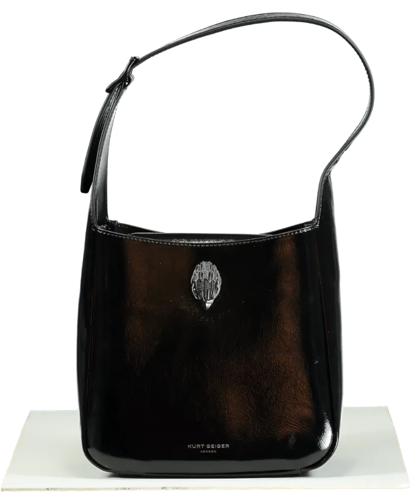 Kurt Geiger Black Leather Hobo Shoulder Bag