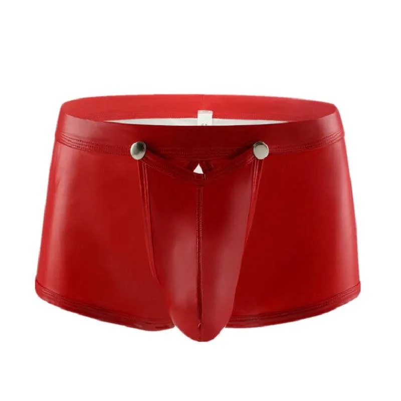 Men's PVC Bright Leather Boxers