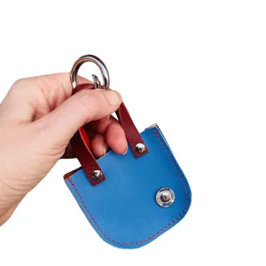 Mini Leather Tote Bag Charm – Tiny Tote, Big Style Blue/Rose Gold