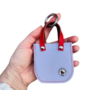 Mini Leather Tote Bag Charm – Tiny Tote, Big Style Lavender/Mustard