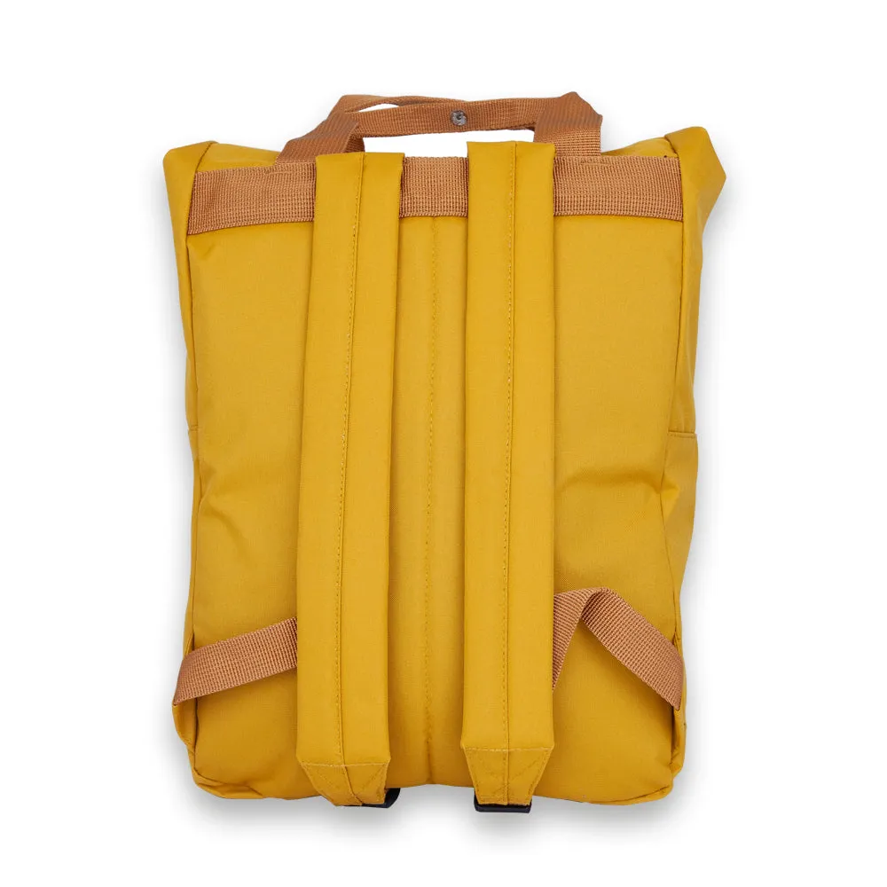 Mustard Yellow Roll-Top Backpack