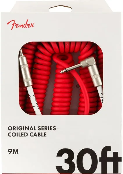 Original Series Coil Cable, Straight-Angle, 30', Fiesta Red