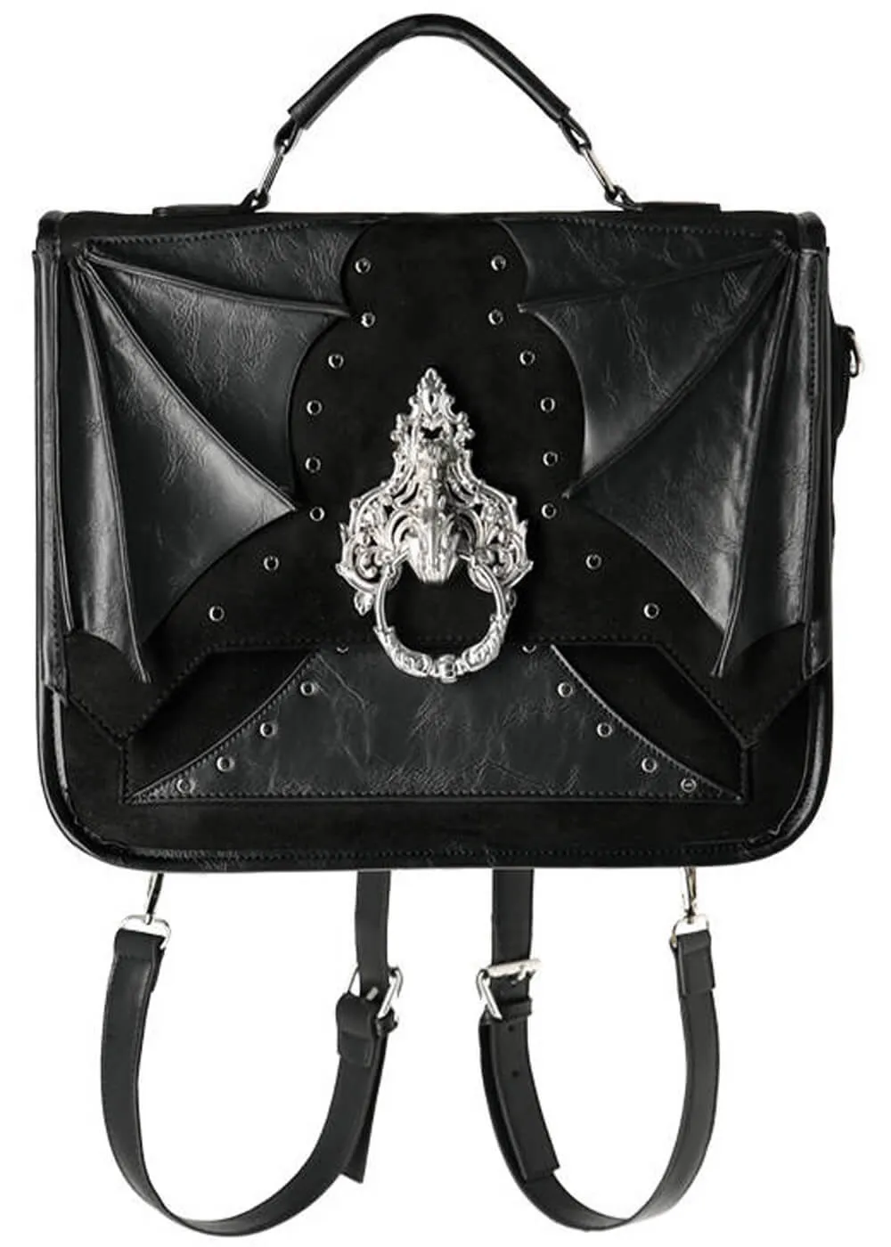 Restyle Bat Knocker Messenger Bag Black