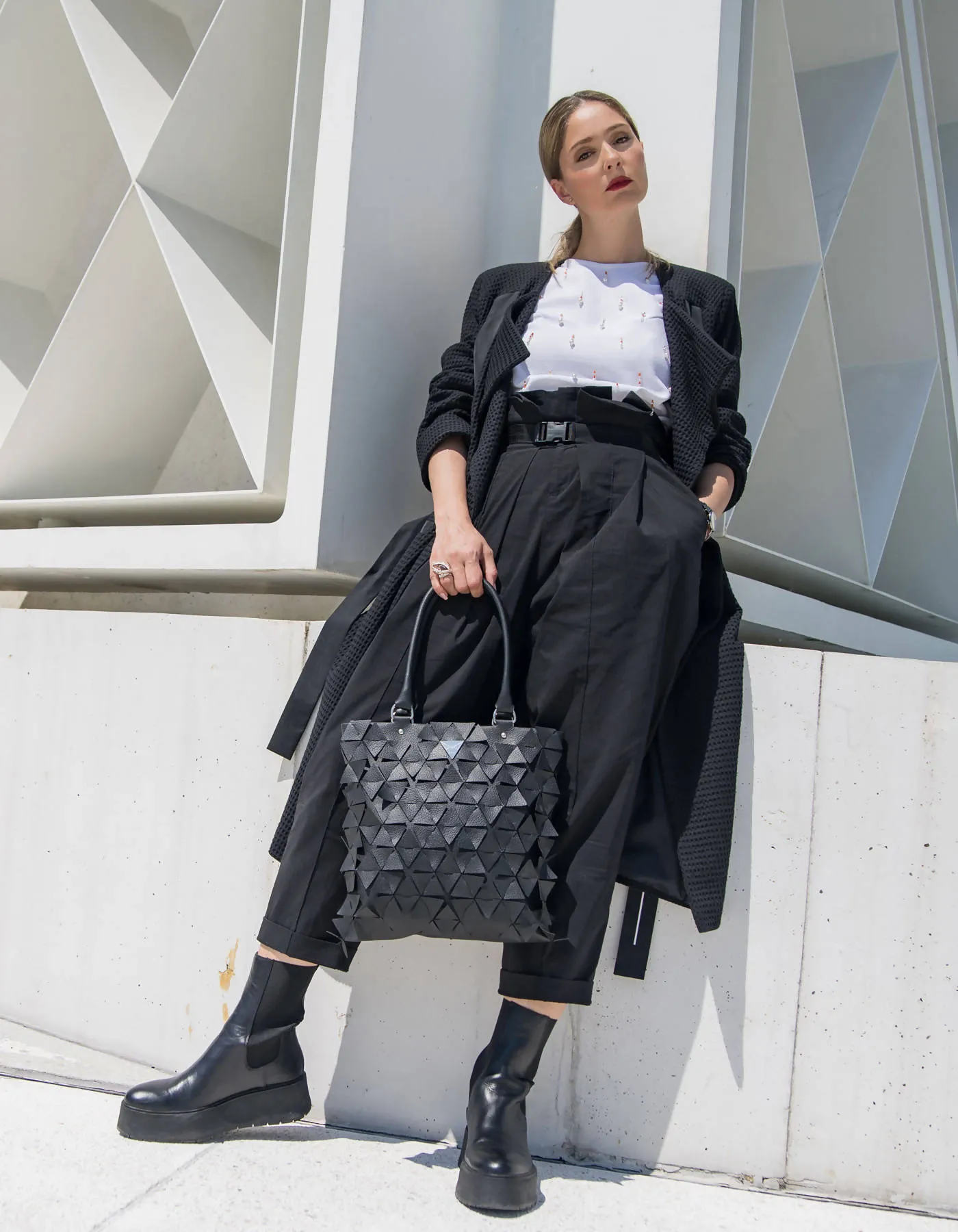 Star Tote Bag Alma Matt Black