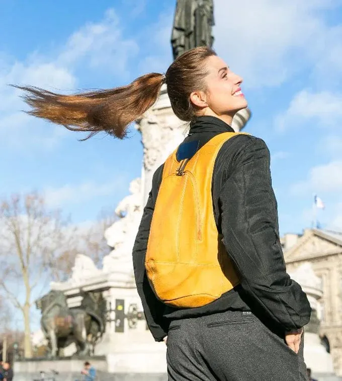 The Original Vegan Leather Backpack | Mustard