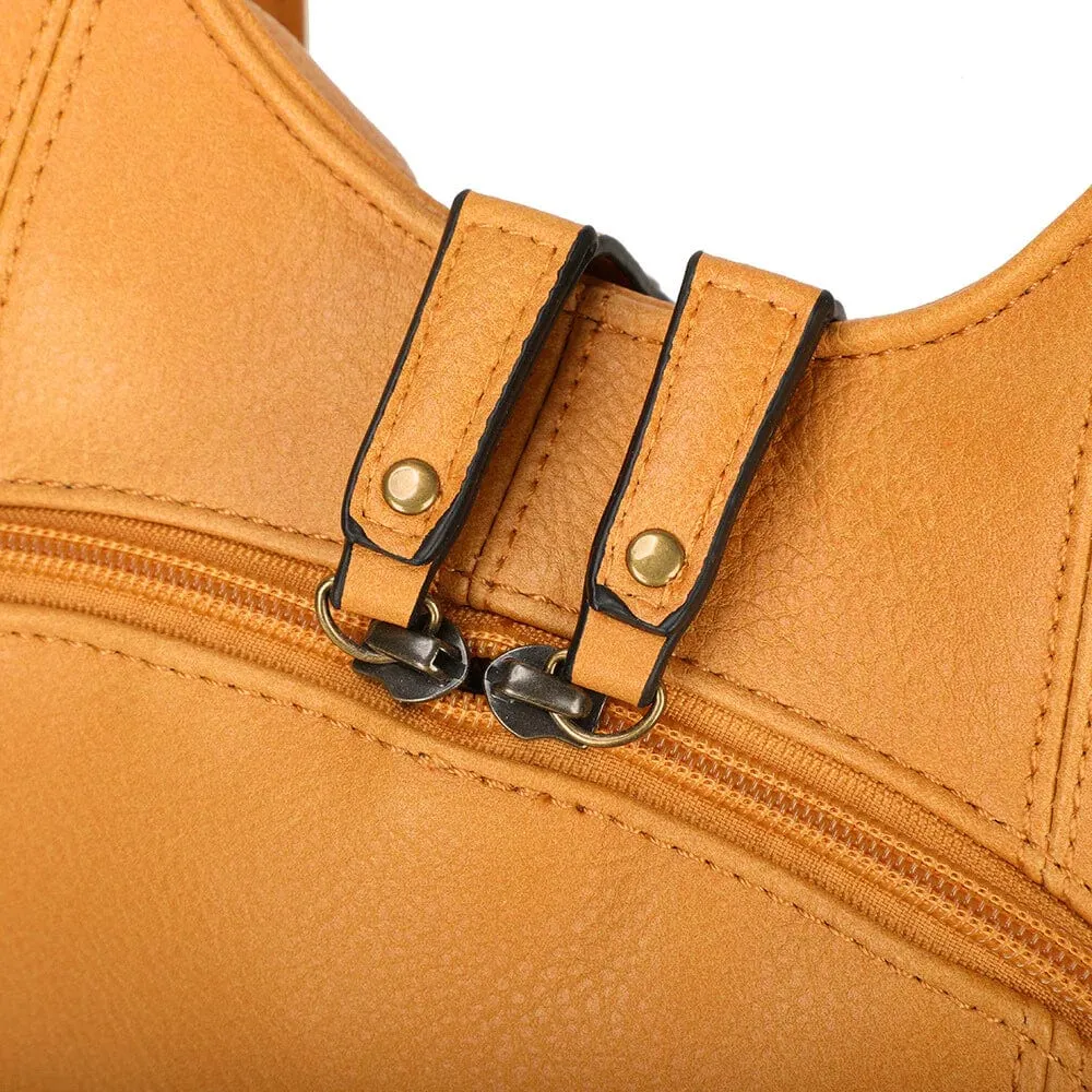 The Original Vegan Leather Backpack | Mustard
