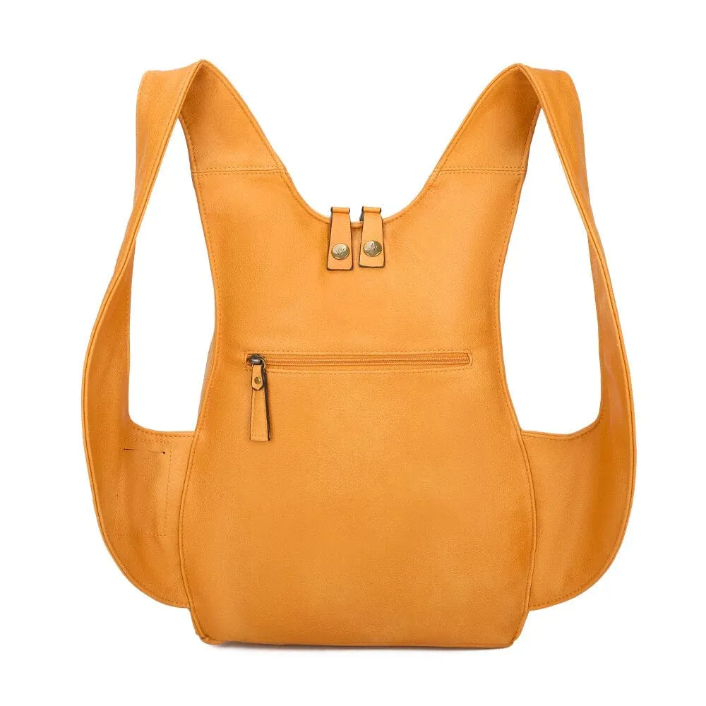 The Original Vegan Leather Backpack | Mustard