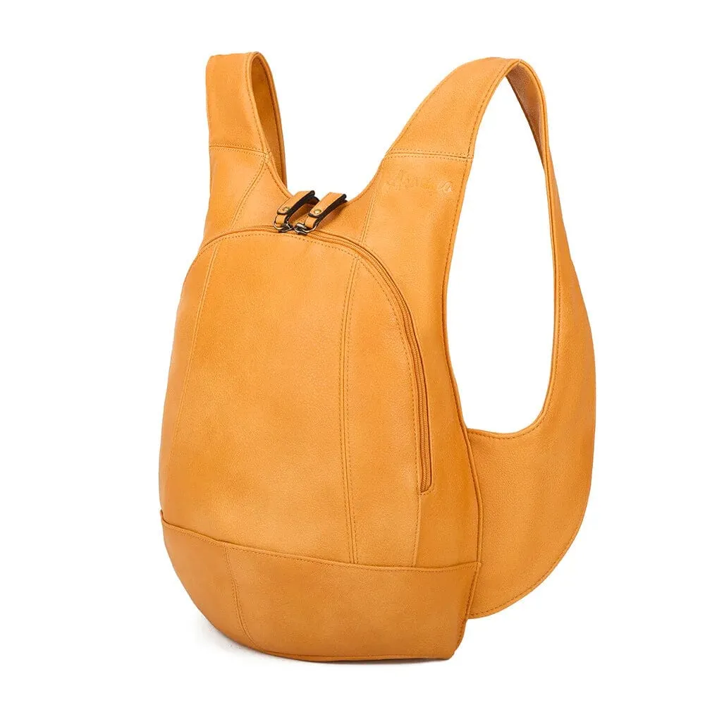 The Original Vegan Leather Backpack | Mustard