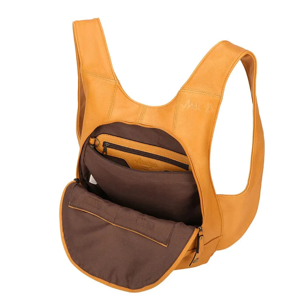 The Original Vegan Leather Backpack | Mustard