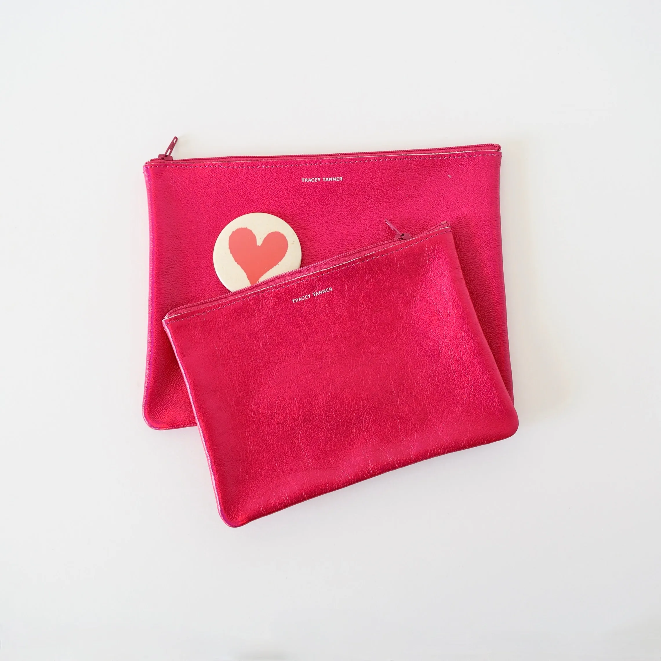 Tracey Tanner Zip Pouches - Fuchsia - 2 Sizes