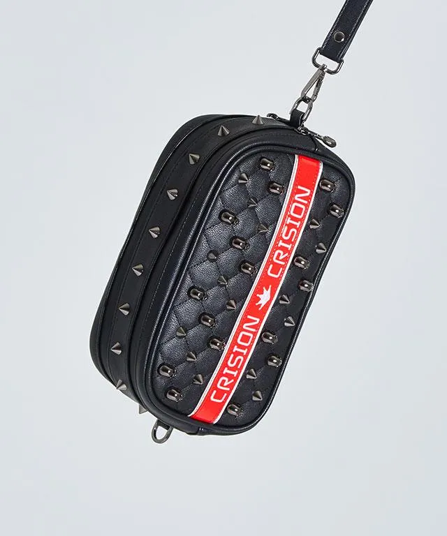 Verabone Collection Two Zipper Pouch Bag - Black / Red