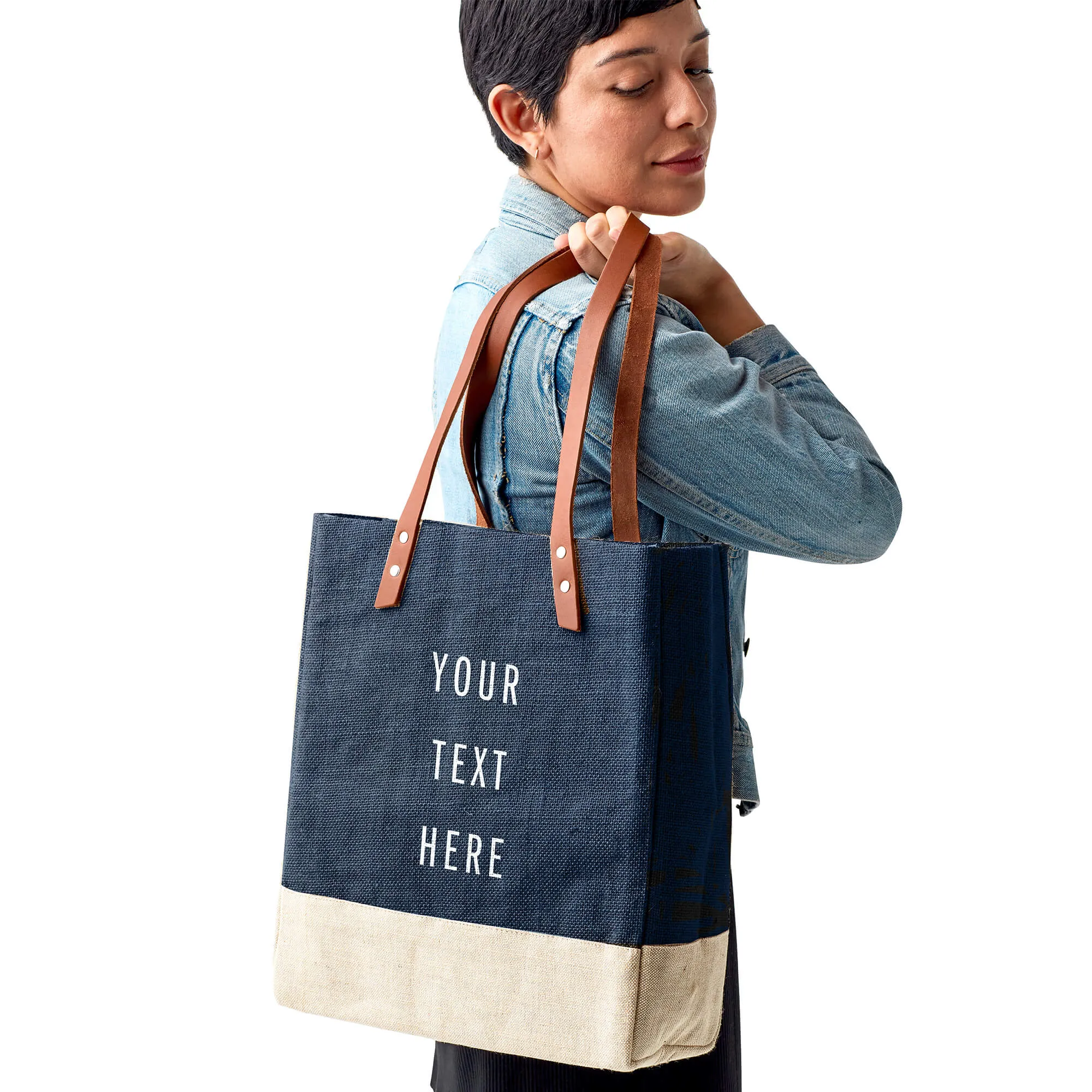 Wine Tote in Navy (033NV) | Estimated Delivery: April 2025