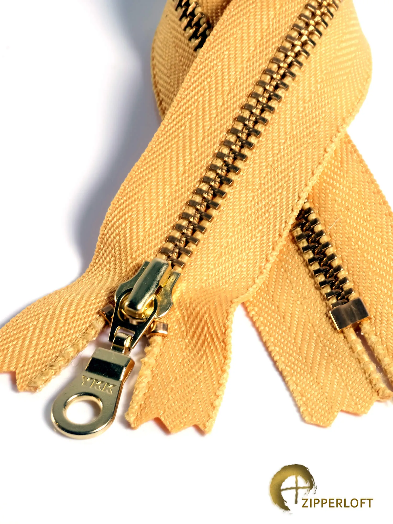 YKK #4.5 Golden-Brass (4-8" / 10.2-20.3cm) - 844 Crusty Mustard