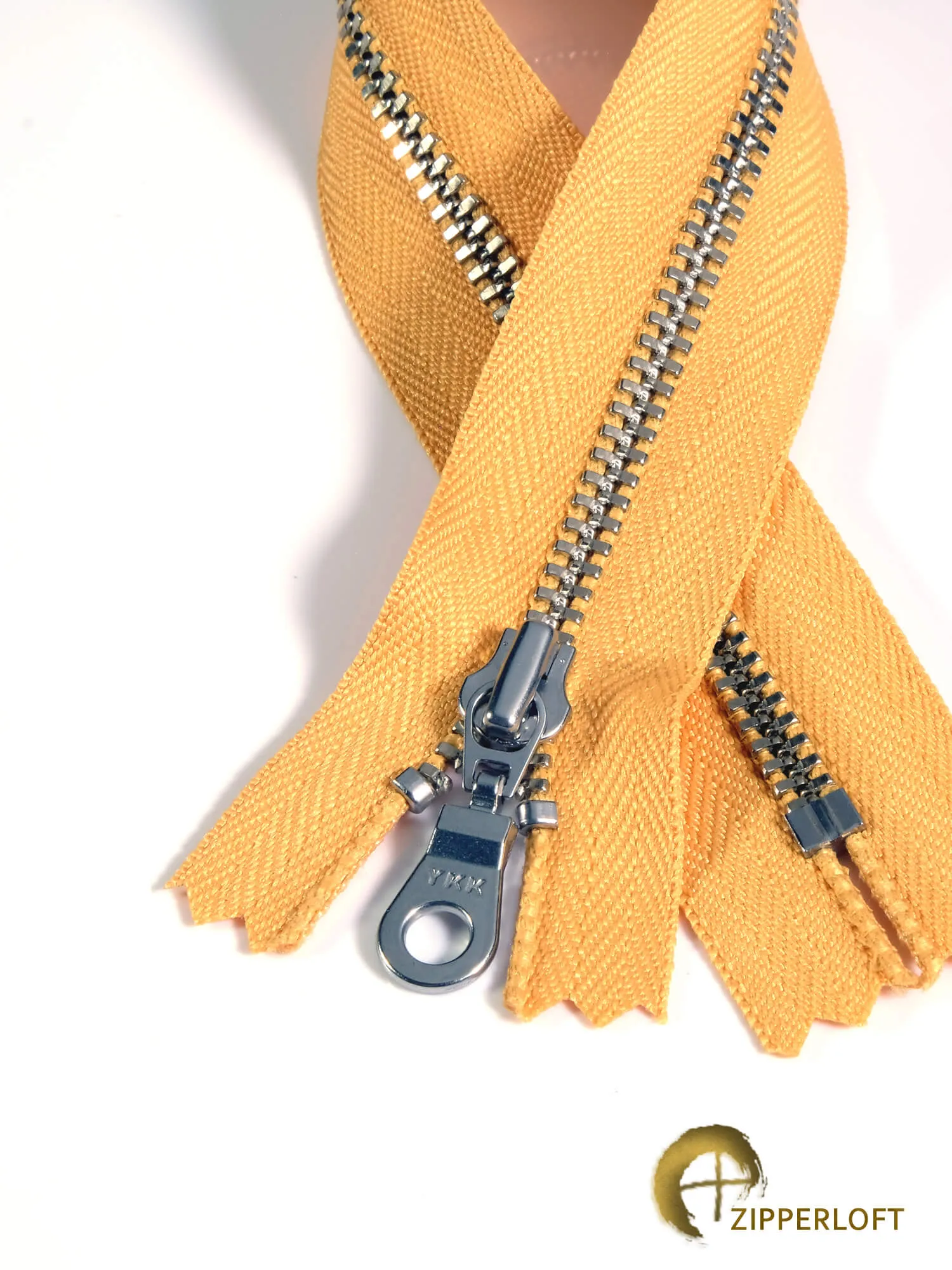 YKK #4.5 Nickel-Silver (4-12" / 10.2-30.5cm) - 844 Crusty Mustard