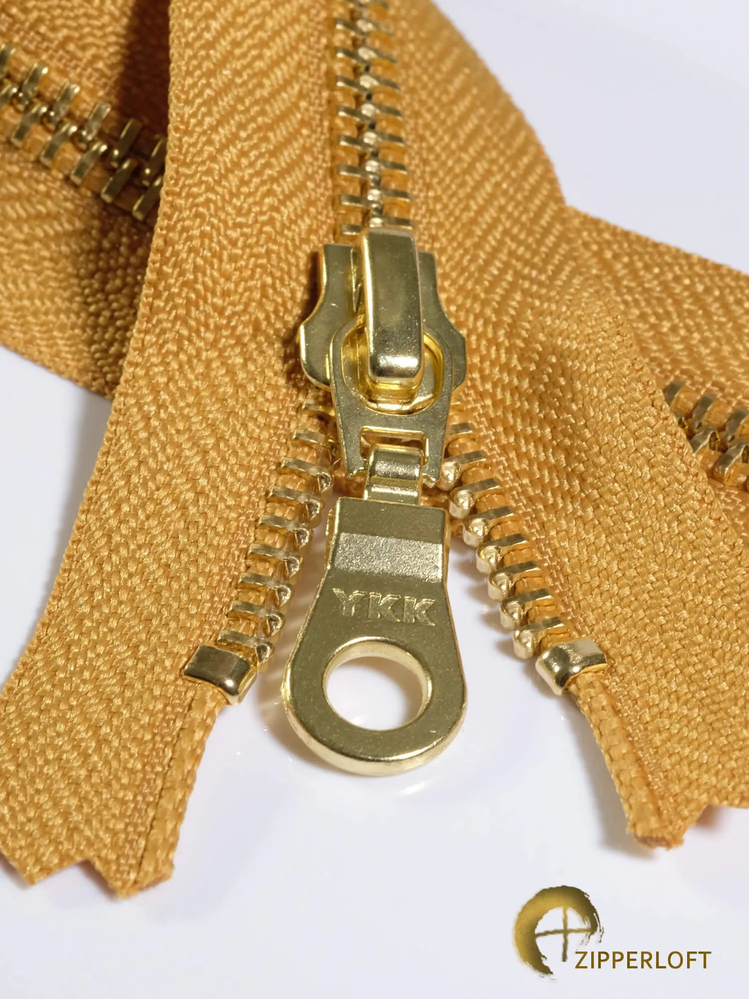 YKK #5 Golden Brass (5-16" / 12.7-40.7cm) - 087 Dijon Mustard